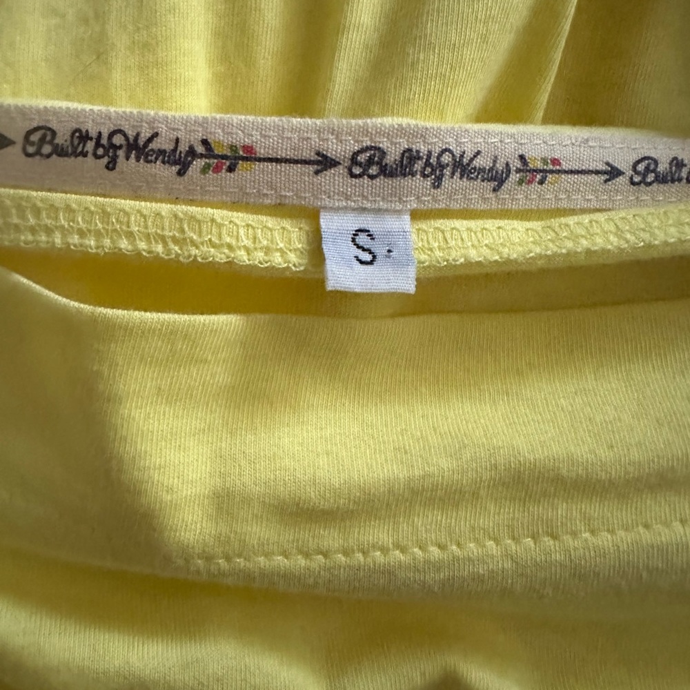 Built by Wendy 100% cotton yellow midi dress size small